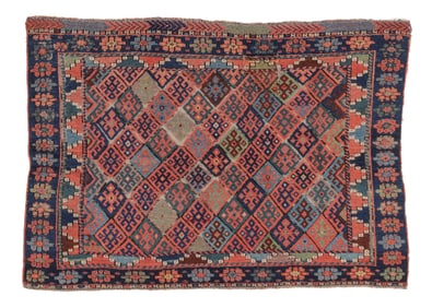 Fine Large Jaff Kurd Bag Front, Persia, Ca. 1875, 3'6'' x 2'7''
