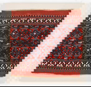 Mounted West Anatolian Yuncu Kilim Bagface, Bergama Area, Ca. 1875
