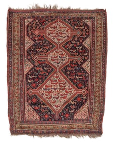 Khamseh Bird Rug, Persia, Ca. 1875, 4'6'' x 6'2''