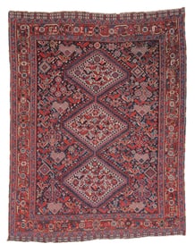 Khamseh Bird Rug, Persia, Ca. 1880, 4'7'' x 5'10''