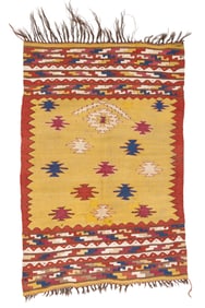Manastir Prayer Kilim, Turkey, Ca. 1875, 3'4'' x 4'10''