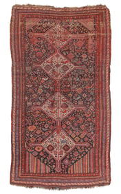 Khamseh Confederacy Bird Rug, Persia, Ca. 1875, 4'7'' x 8'7''