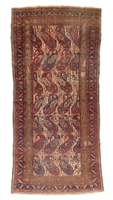 Shabby Chic Malayer Mother/Daughter Boteh Rug, Persia, 4'8'' x 10'8''