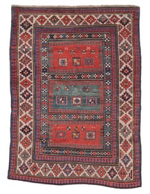 Kazak Rug, Caucasus, Ca. 1875, 4'11'' x 6'5''