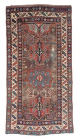 Armenian Signed and Dated Kazak Rug, Caucasus, Ca. 1902, 3'10'' x 7'6''