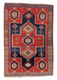 Armenian Kazak Rug, Caucasus, Ca. 1900, 4'10'' x 7'1''
