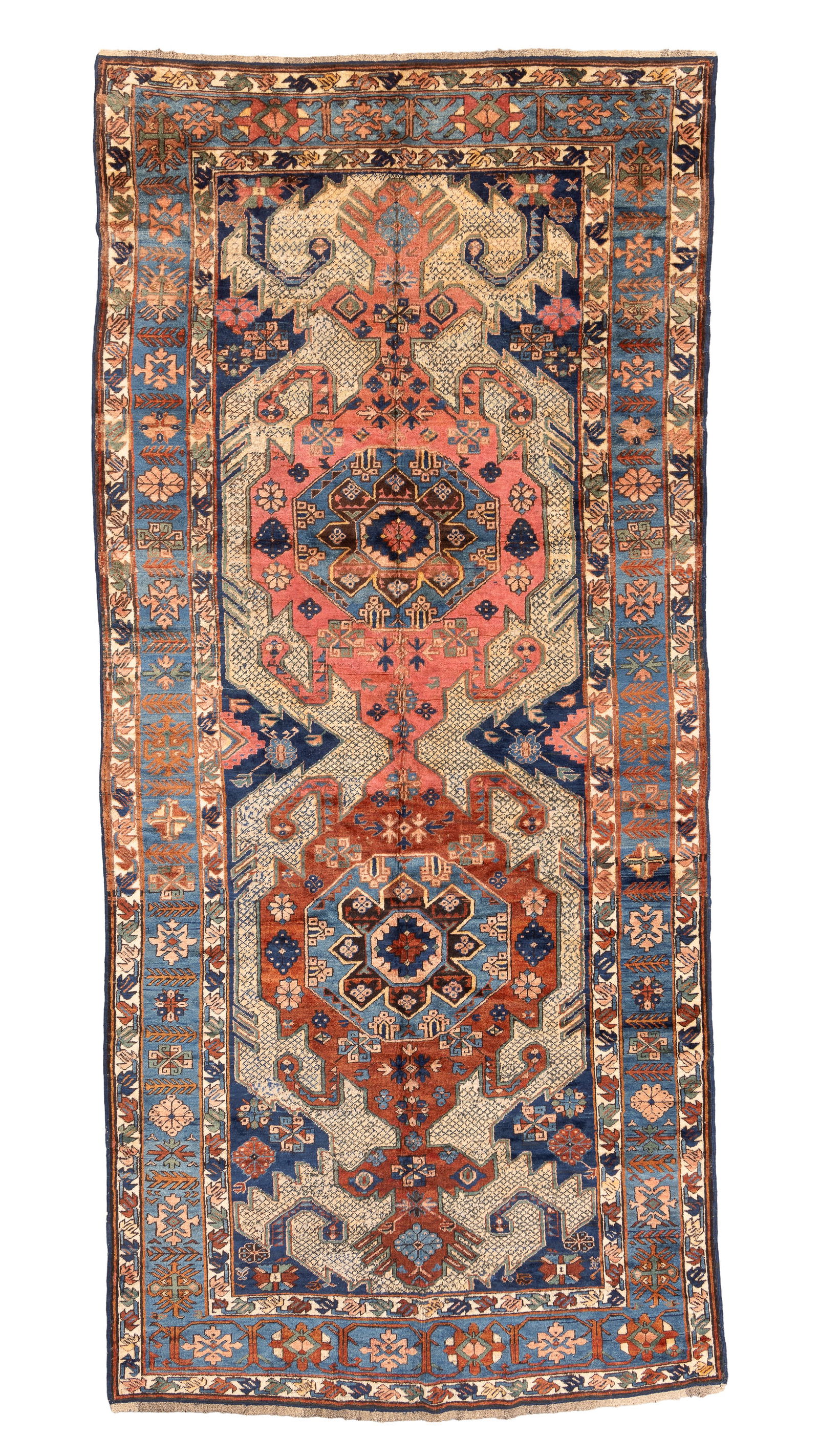 Large Kuba Rug, Caucasus, Ca. 1890, 5'2'' x 11'6'' (1 of 5)