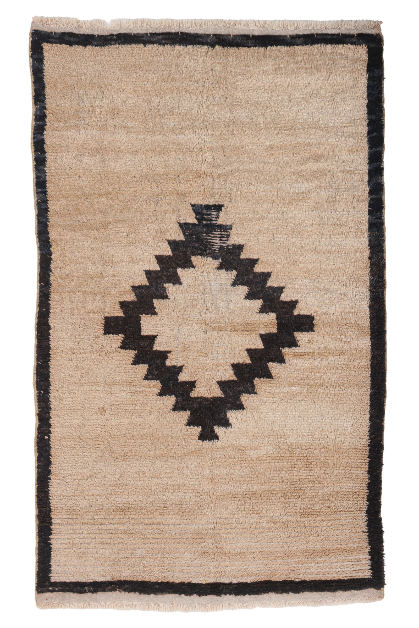 Central Anatolian Tulu Rug, Turkey, Ca. 1910, 3'0'' x 6'8'': Central Anatolian Tulu Rug, Turkey, Ca. 1910, 3'0'' x 6'8'' (91 x 203 cm). Weight: 9 lbs. Material: wool pile, wool warp, wool weft.