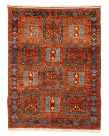 Very Thick & Shaggy Anatolian Yatak Rug, Turkey, Mid 20th C., 6'8'' x 8'9''