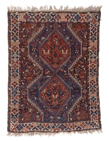 Khamseh Shiraz Rug, Persia, Ca. 1920, 3'8'' x 4'10''