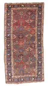 Fine Northwest Persian Kurd Rug, Early 19th C., 4'7'' x 9'1''