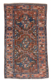 Unusual Kurd Hamadan Rug, Persia, Ca. 1920, 3'9'' x 6'7''