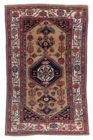 Camel Field Kurd Hamadan Rug, Persia, Early 20th C., 4'11'' x 7'9''