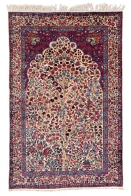 Yazd Meditation Rug, Persia, Ca. 1940, 4'8'' x 7'1''
