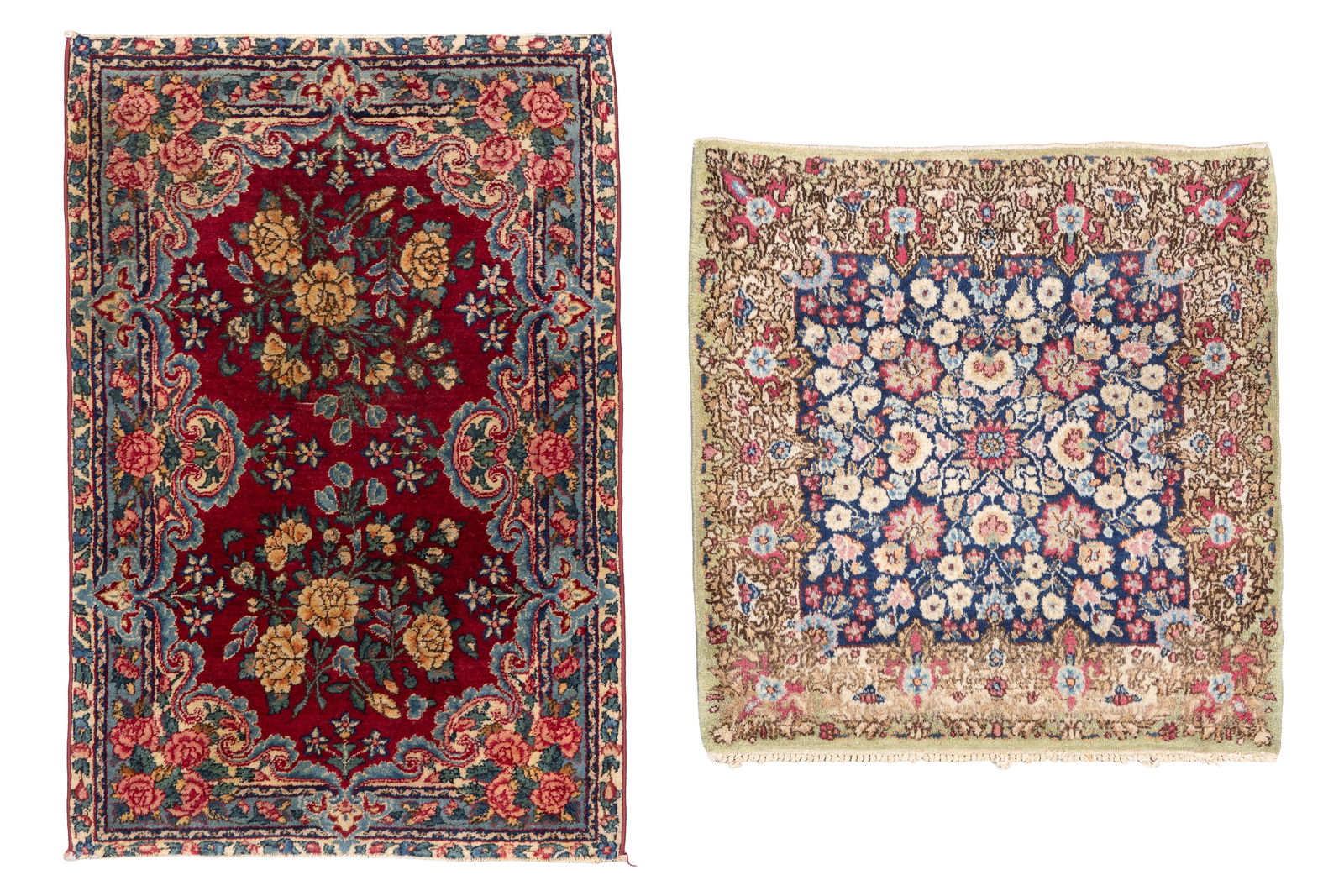2 Small Kerman Rugs, Persia, Ca. 1930 (1 of 4)