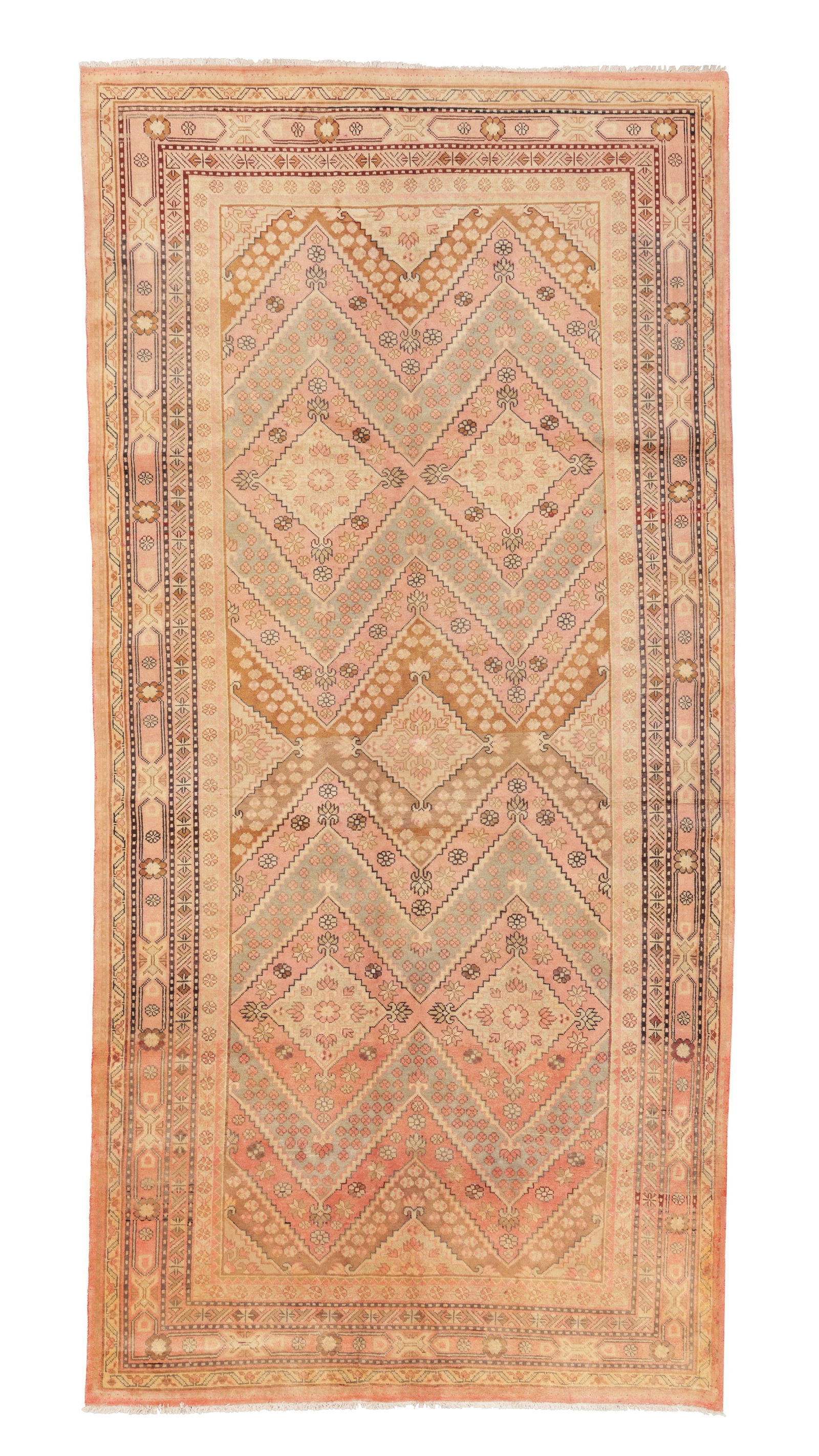 Khotan Rug, East Turkestan, Mid/Late 20th C., 6'0'' x 12'5'' (1 of 5)