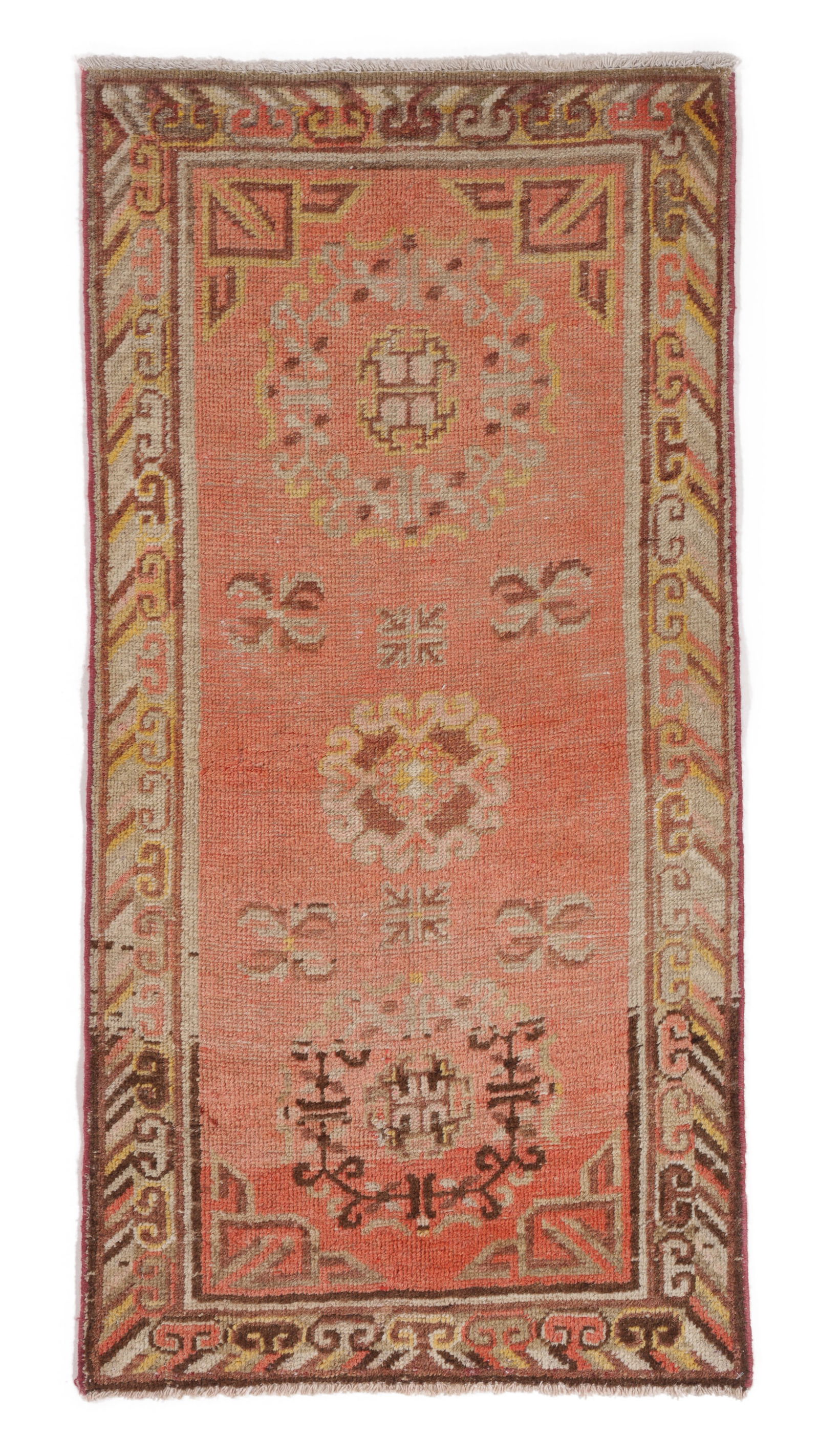 Khotan Rug, East Turkestan, Early 20th C., 2'0'' x 4'2'' (1 of 4)