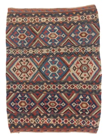 Kazak Kilim, Caucasus, Ca. 1875, 5'0'' x 6'3''