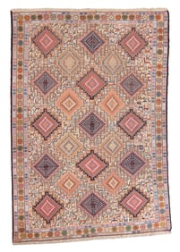 Wool and Silk Sumak Rug, Persia, Late 20th C., 6'9'' x 9'7'