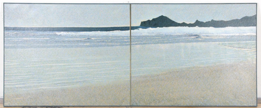 Joseph Di Giorgio, Blake's Beach, Painting: Joseph Di Giorgio (1931-2000, Active in New York), Blake's Beach, 1978. Medium: Oil on canvas (2 Parts). Size of each part: 59.25" x 71.5" (150 x 181 cm). Provenance: GlaxoSmithKline LLC.