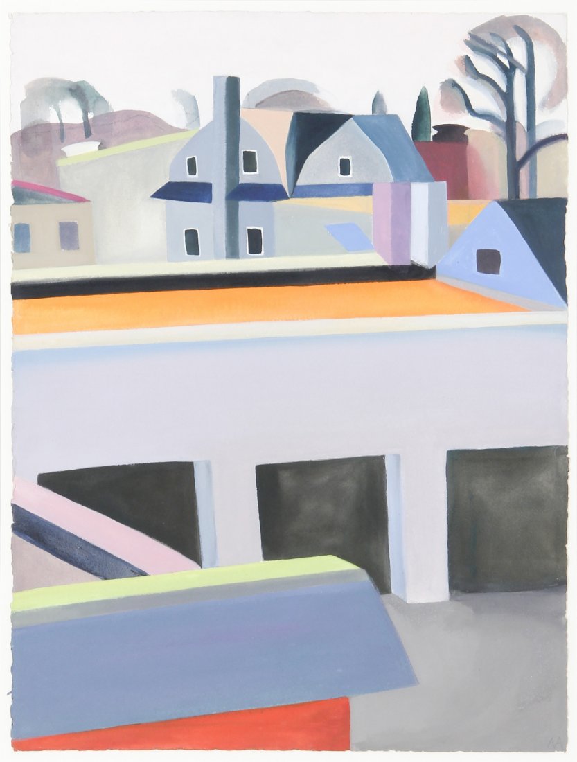 Martha Armstrong, Gouache, 1982: Martha Armstrong (American b. 1935, active in NY), Untitled (from Ardmore Repair Series), 1982. Medium: Gouache. Size: 37" x 29.5" (93 x 74 cm). Provenance: GlaxoSmithKline LLC.