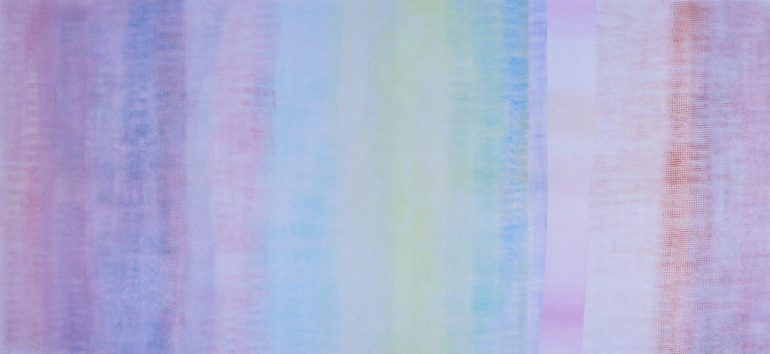 Natkin, Bath Apollo, 1980: Robert Natkin (American, 1930-2010), Bath Apollo, 1980. Medium: Acrylic on canvas. Size: 78" x 168" (198 x 426 cm). Provenance: GlaxoSmithKline LLC.