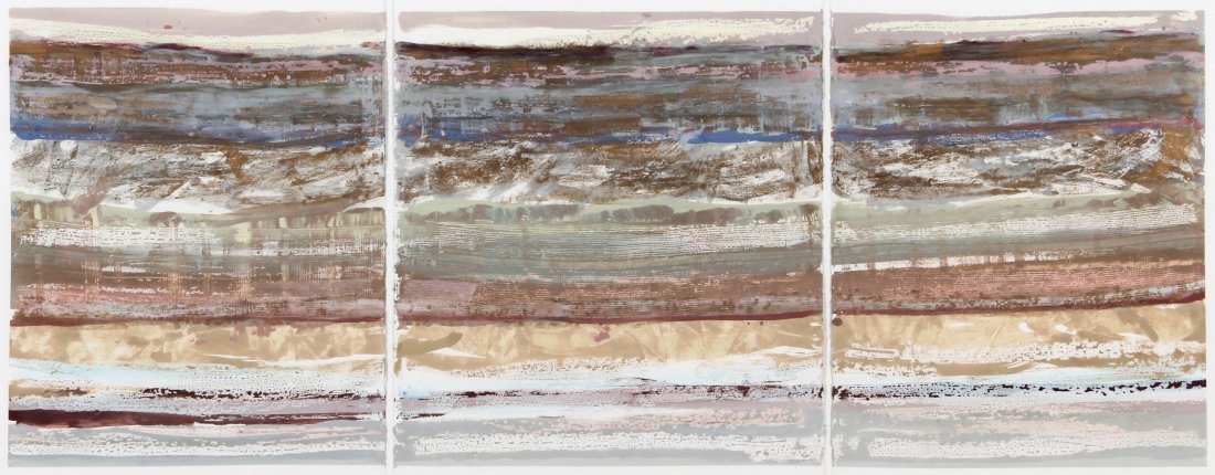 R.A.G., Monoprint (Triptych), 2000: R.A.G., Untitled (Triptych), 2000. Medium: Monoprint. Size: 37.5" x 75.25" (95 x 191 cm). Provenance: GlaxoSmithKline LLC.