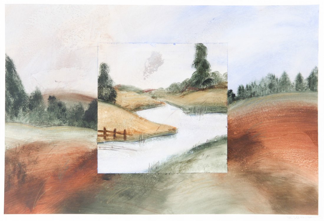 Ellen Fritz Print: Ellen Fritz, Gossypos 100, 2000. Medium: Monotype. Size: 34" x 45.75". Provenance: GlaxoSmithKline LLC.