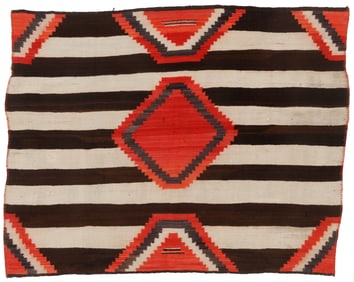 Navajo Transitional Third Phase Variation Blanket, 1890-1910, 6'4'' x 5'0''