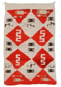 Navajo Transitional Rug with Weaver's Combs and Arrows, 3'5'' x 5'2''