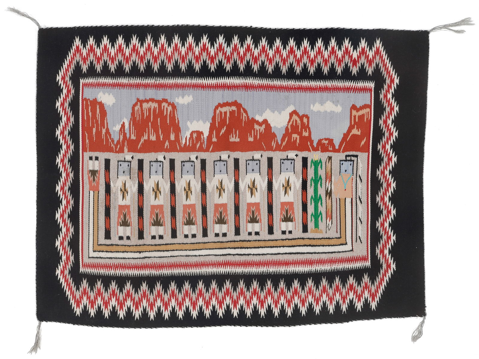 Navajo Yei Figural Rug, 1960-70s, 3'11'' x 3'1'' (1 of 5)