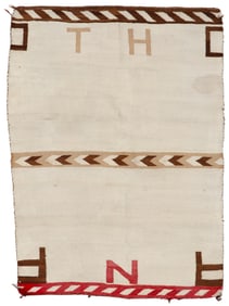 Navajo Double Saddle Blanket, 1950-1960, 3'0'' x 4'3''