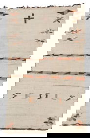 Navajo Double Saddle Blanket, 1930-1940, 2'9'' x 4'7''