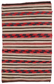 Navajo Dine Wearing Blanket, c. 1880, 5'7'' x 3'6''