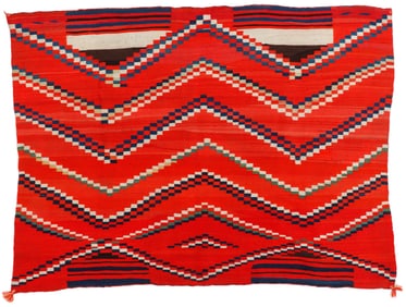 Navajo Late Classic Chief's Blanket Variant, ca. 1875, 5'10'' x 4'4''