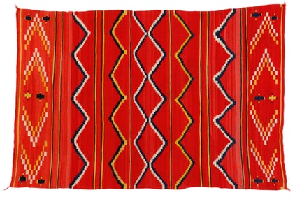 Late Classic Navajo Sarape Style Wearing Blanket, ca. 1875, 6'5'' x 4'3''