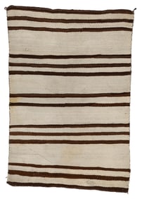 Navajo 'Banded Blanket', Transitional Period, 1900-1920, 3'5" x 4'11"