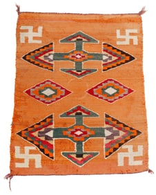 Navajo Single Saddle Blanket, c. 1930, 1'10'' x 2'2''