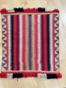 Navajo Germantown Rug, circa 1900, 2'5" x 2'7"
