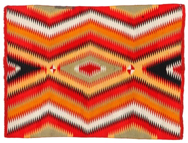 Navajo Germantown Eye Dazzler Weaving, circa 1900, 2'8'' x 3'7''