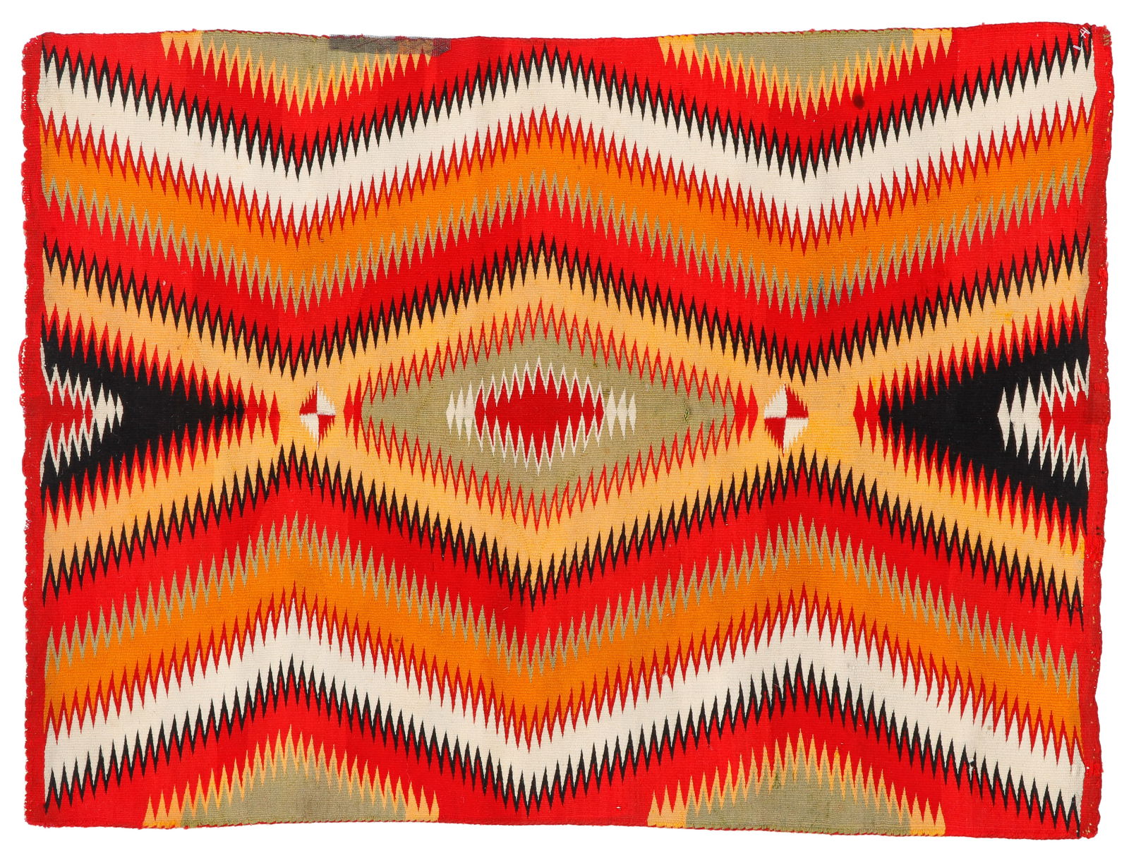 Navajo Germantown Eye Dazzler Weaving, circa 1900, 2'8'' x 3'7'' (1 of 4)