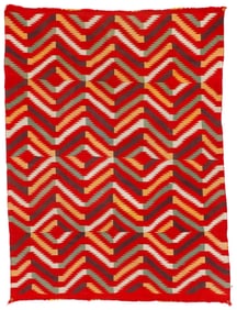 Navajo Germantown Dazzler Weaving, circa 1880, 4'4'' x 5'11''