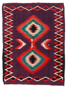 Navajo Germantown Dazzler Weaving, circa 1900, 2'9'' x 3'7''