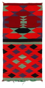 Navajo Germantown Weaving, c. 1910-1920, 1'9'' x 3'6''