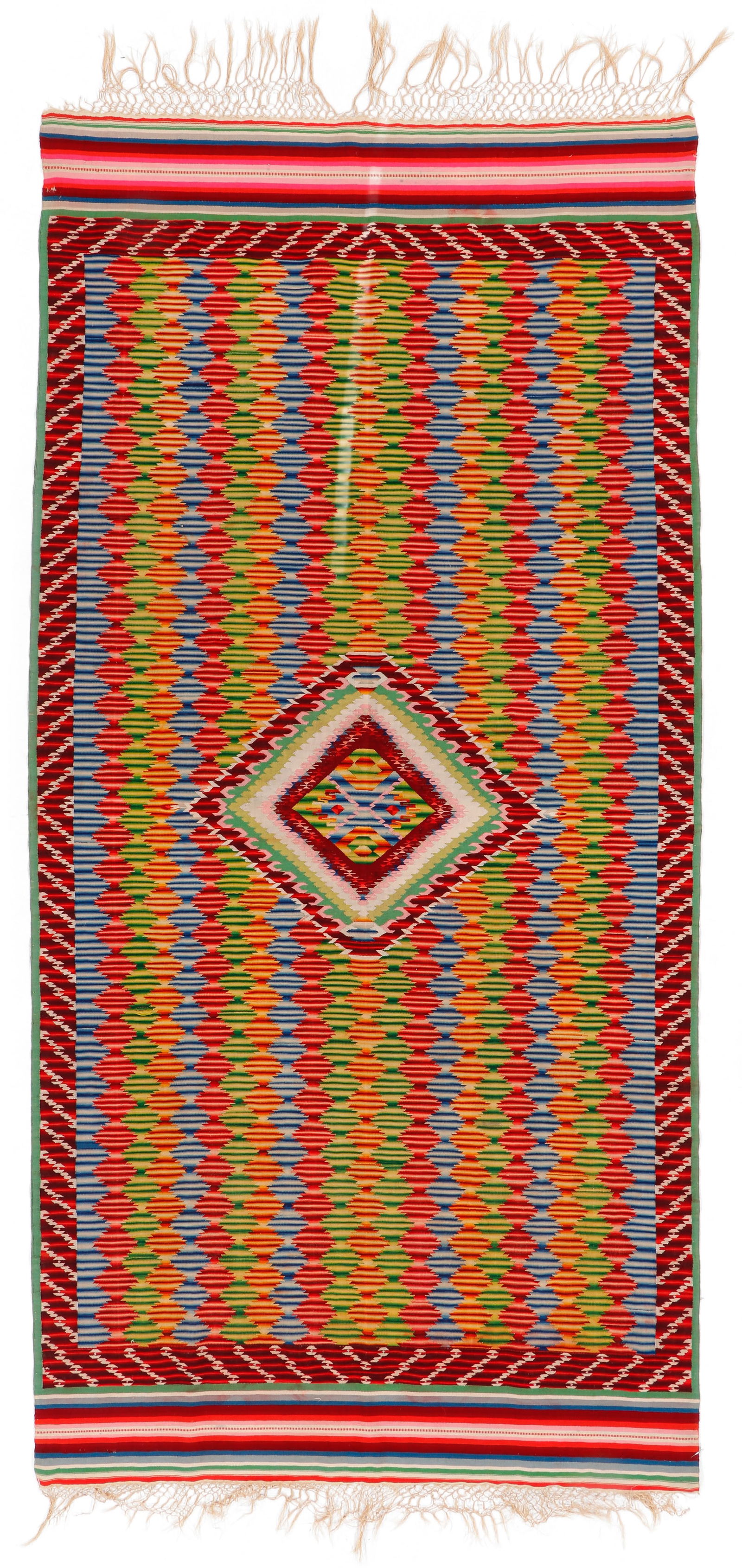Saltillo Serape, circa 1880, 3'2 x 6'6 (1 of 4)