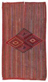 Late Classic Saltillo Serape, circa 1875, 4'1 x 7'1