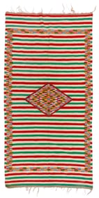 Saltillo Serape, circa 1875, 3'4 x 6'7