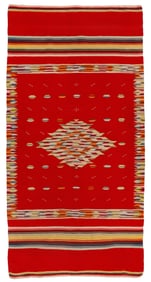 Saltillo Serape, circa 1900, 3'6 x 7'