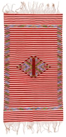Saltillo Serape Poncho, circa 1880, 3'6 x 6'4