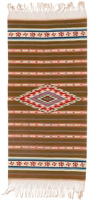 Saltillo Serape, circa 1875, 3'3 x 6'10